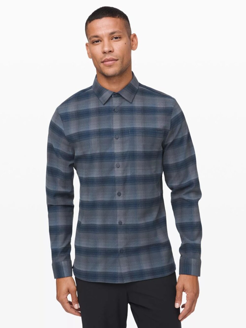 Lululemon Men's Masons Peak Flannel Shirt - Blue
